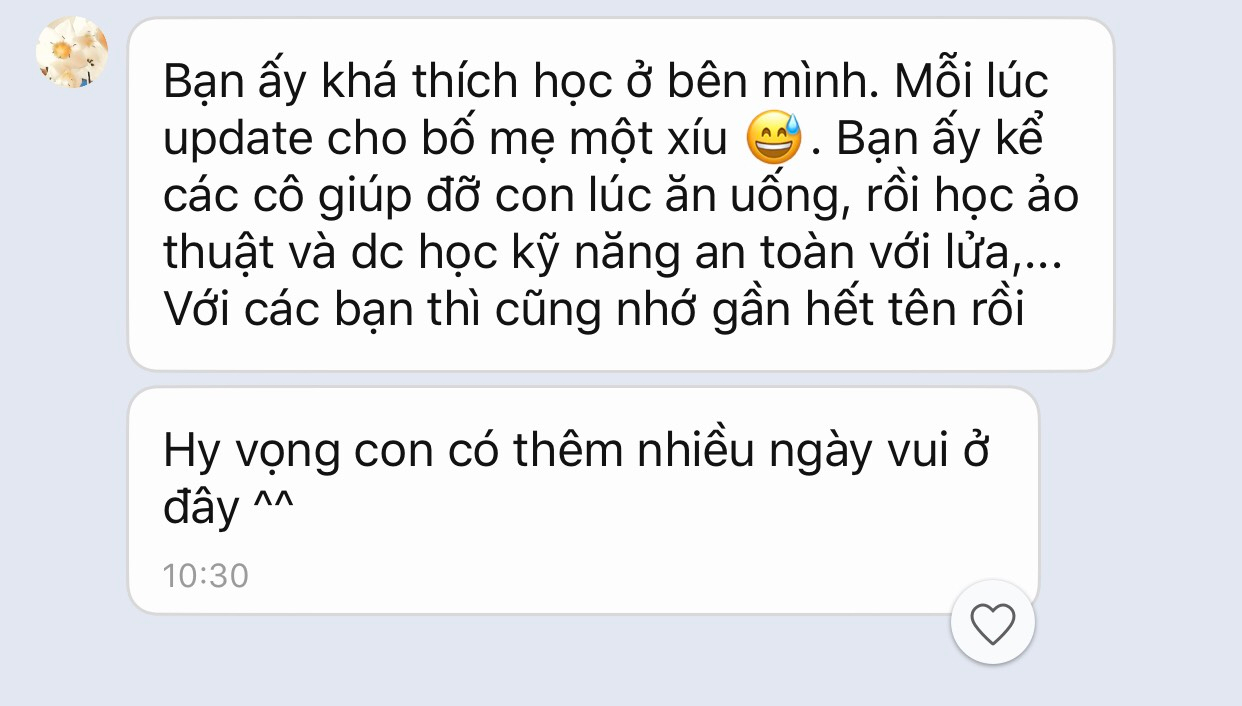 Feeback từ phía Phụ huynh về Trại hè Bán trú tại Cara